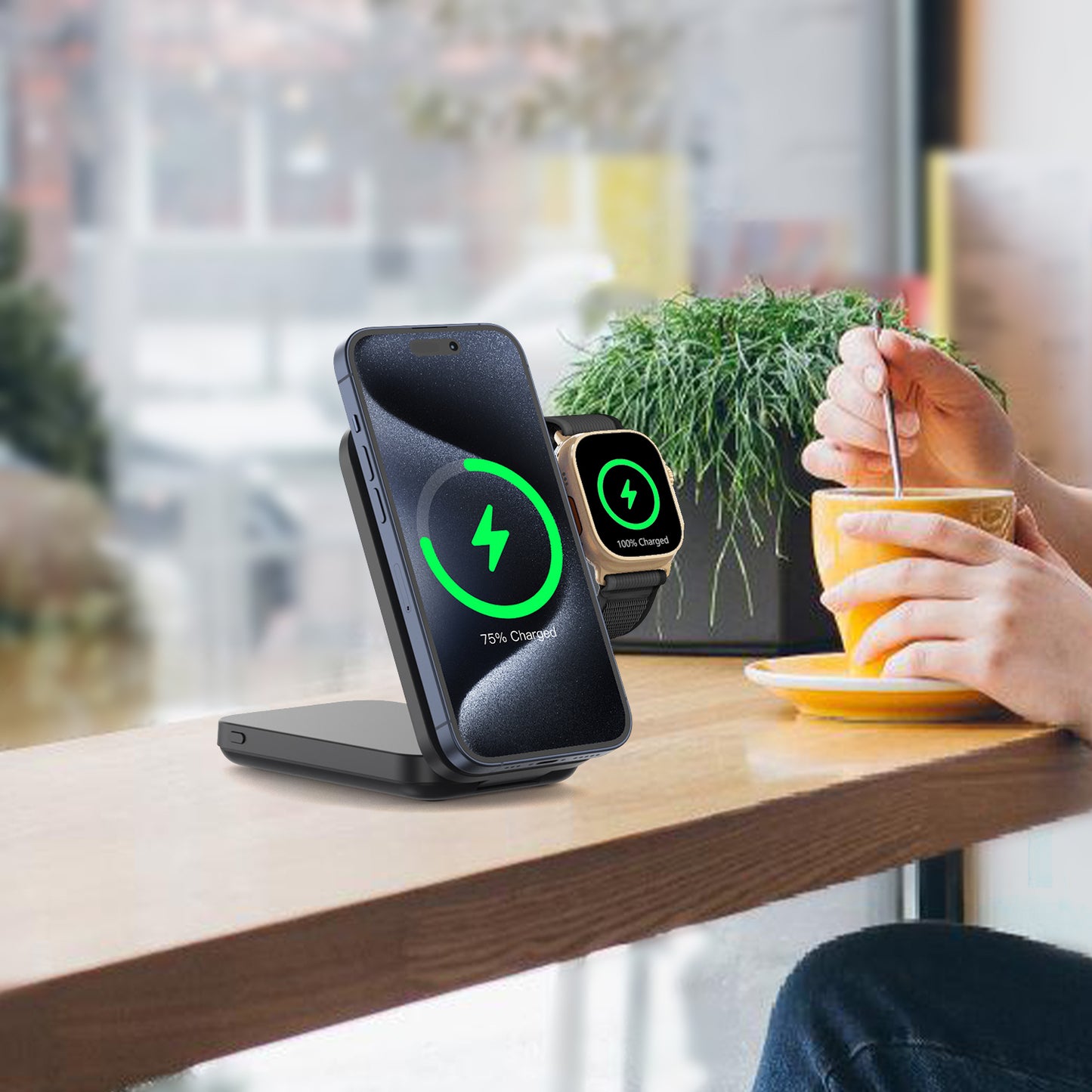 3-in-1 MagSafe Wireless Charger 15W Qi2 Magnetic Fast Charging Stand iPhone/AirPods/Apple Watch Dock Fast Wireless MagSafe Charging Base Apple Device Multi-Charger Speedy & Safe 3-in-1 MagSafe Charge