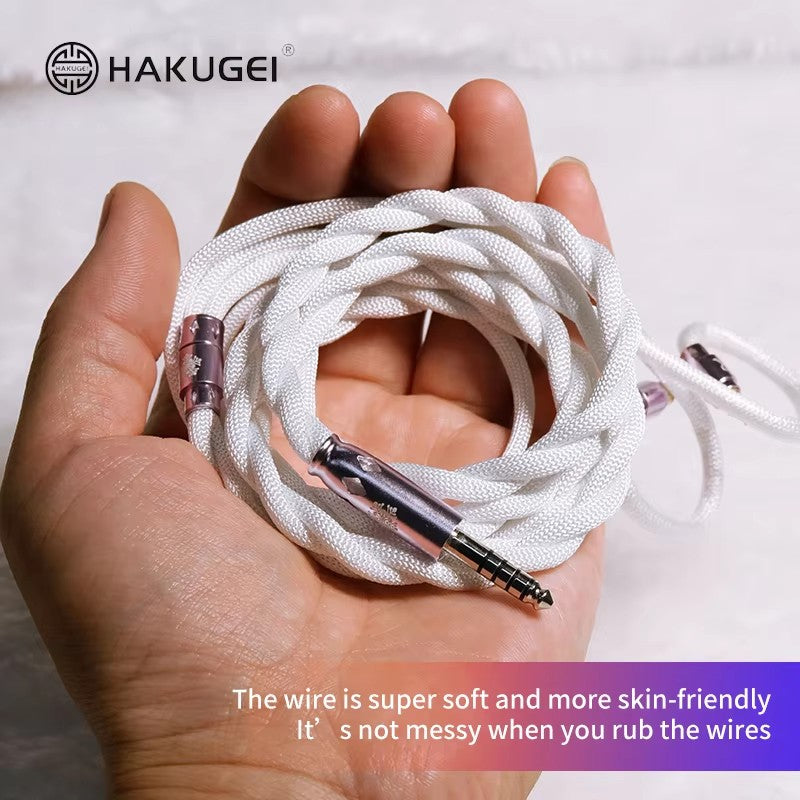 HAKUGEI Shirayuki Liz 6N OCC Silver-Plated HiFi Earphone Cable – DIY Upgrade for White3.5/A2DC