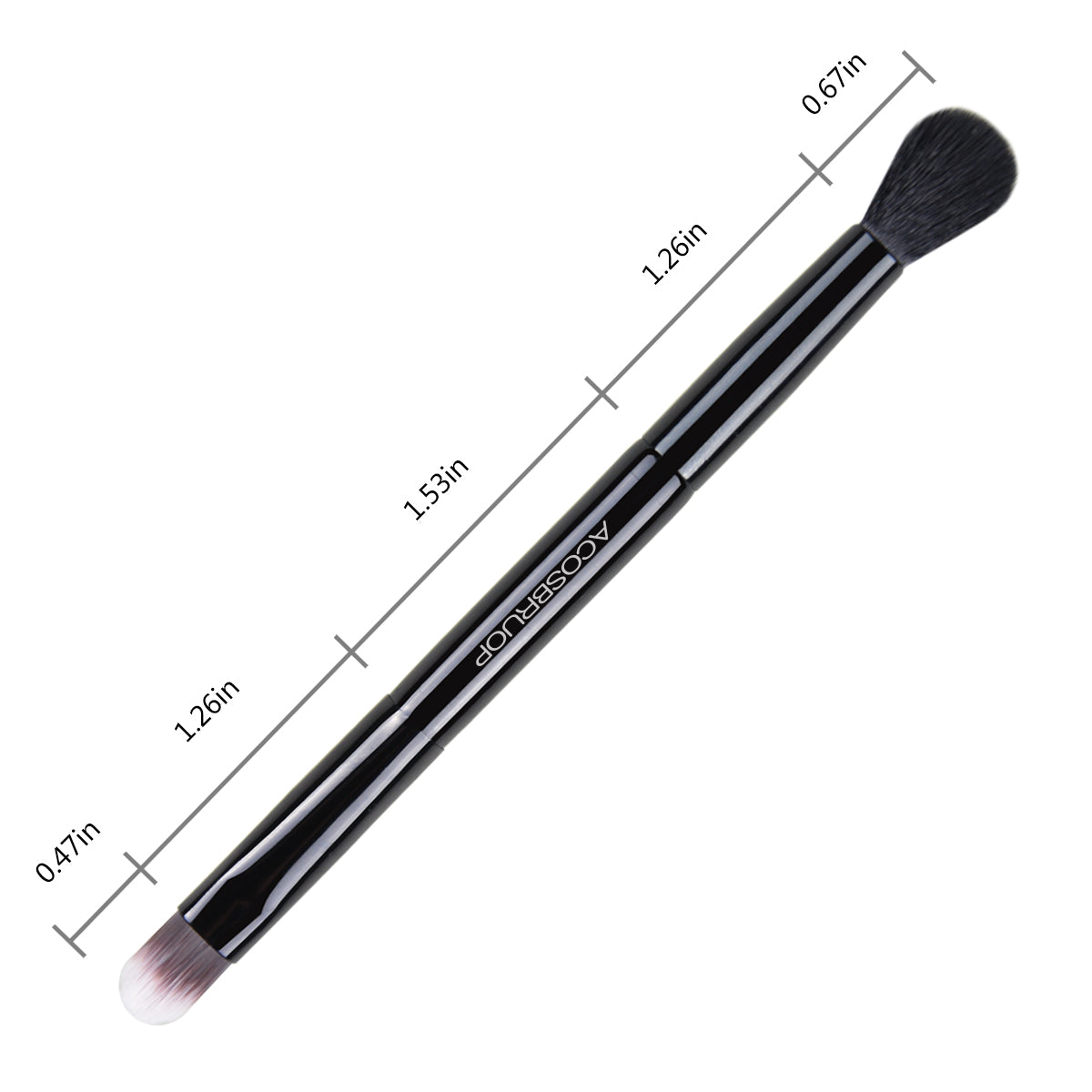 Two double-ended eyeshadow makeup brushes-X004