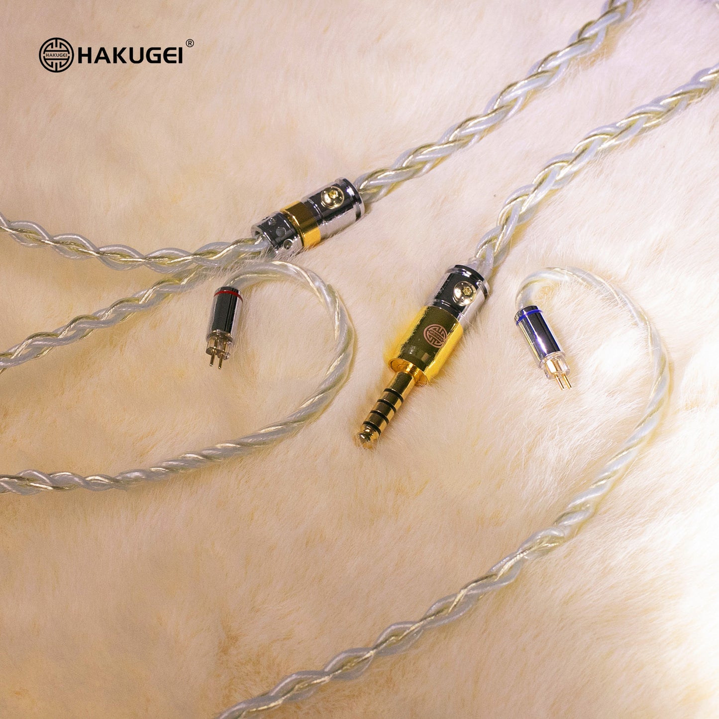 HAKUGEI Jinyushi Hybrid HiFi Earphone Cable – DIY / Balanced-Golden jade3.5 IE900