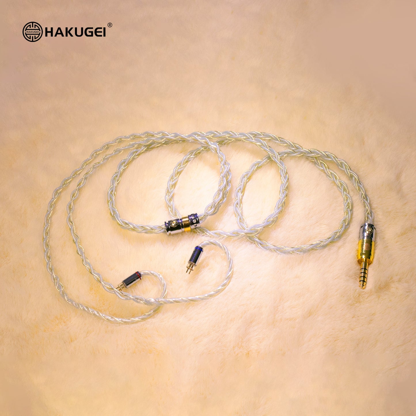 HAKUGEI Jinyushi Hybrid HiFi Earphone Cable – DIY / Balanced-Golden jade3.5 IE900