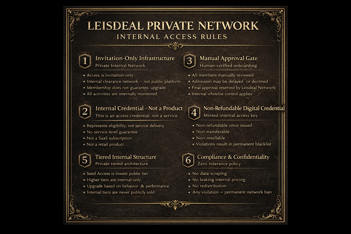 Leisdeal Network – Genesis Seed Access Key (Annual) Private Clearance & Distribution Network Entry
