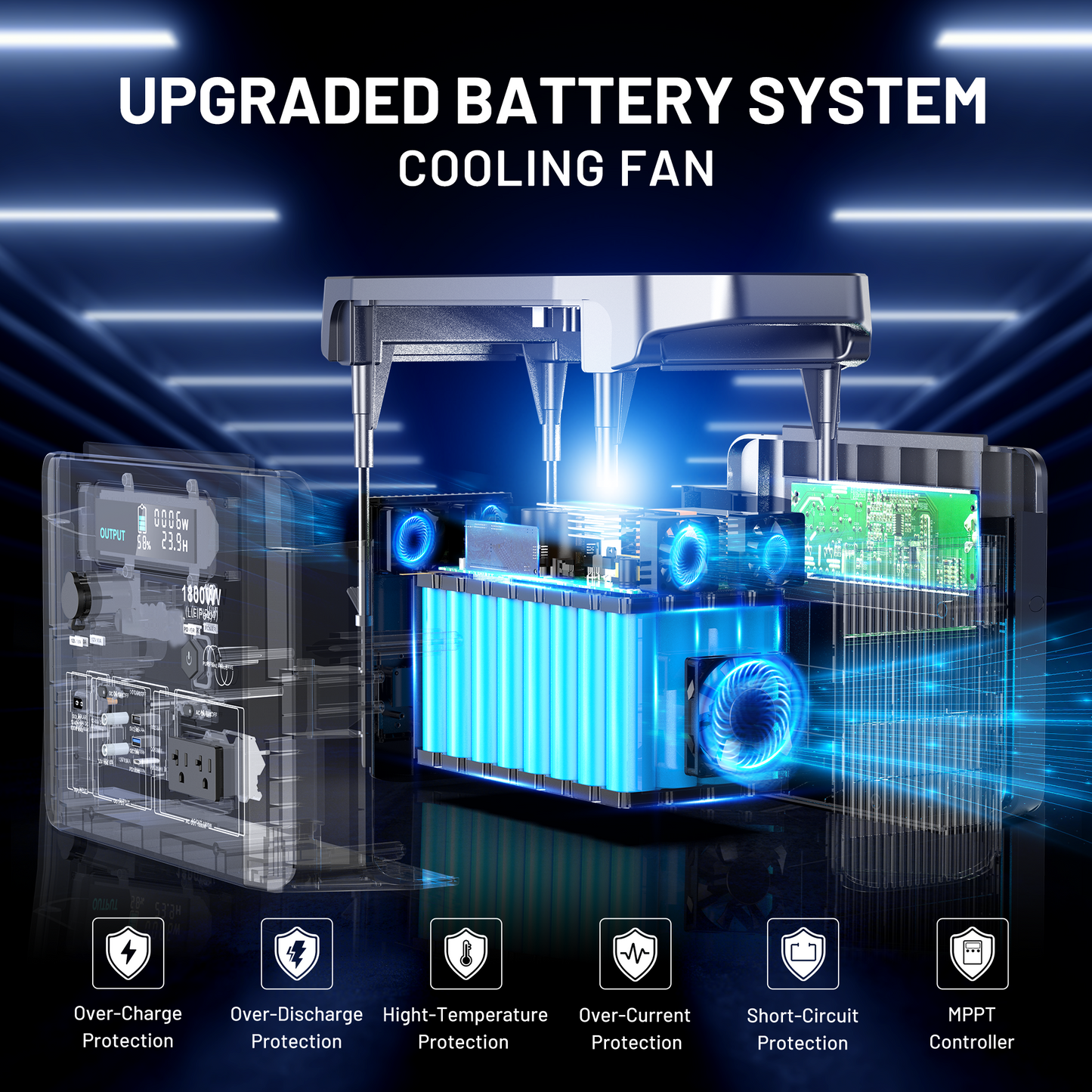 Kepler 1800W Solar Generator | Home Backup Power Station (Miami Stock)