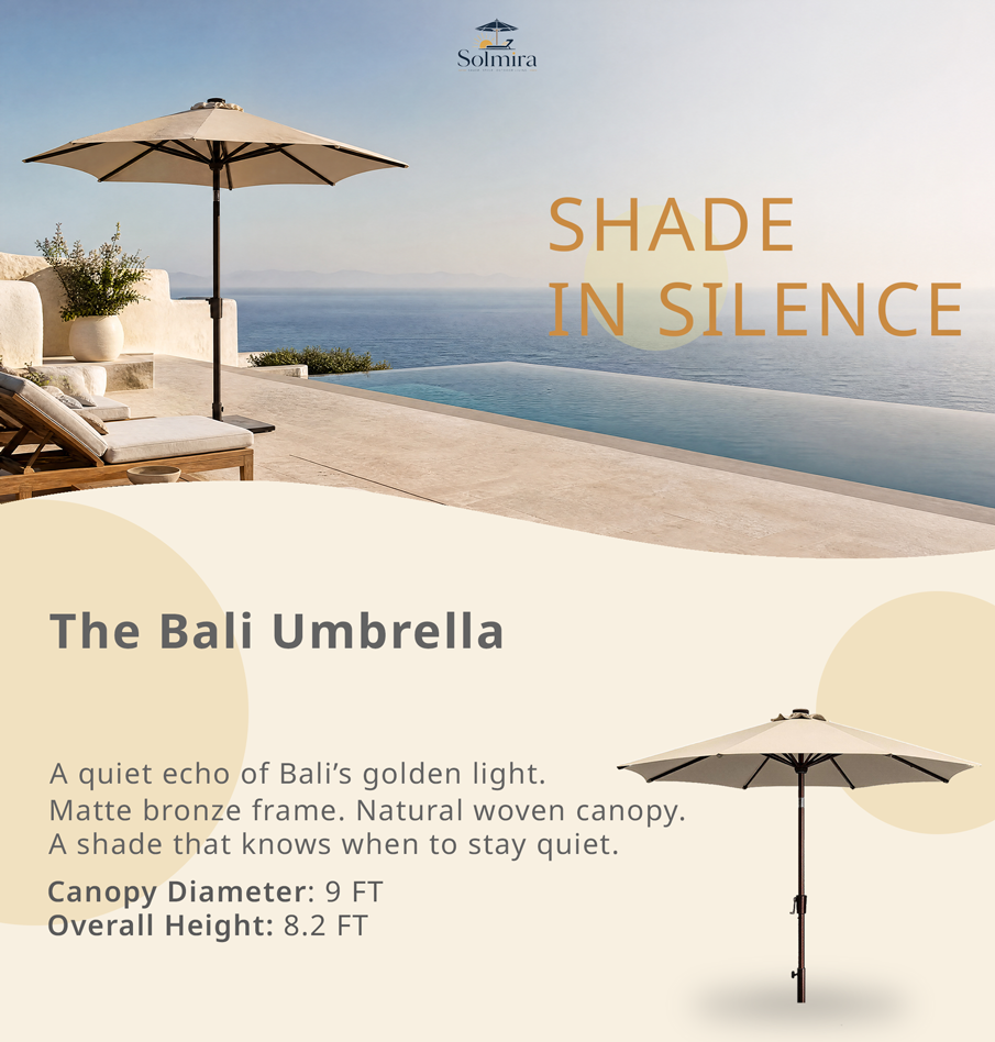 SolmiraShade 庭院遮阳伞 Patio Umbrellas + 底座 Bases — 全新清仓