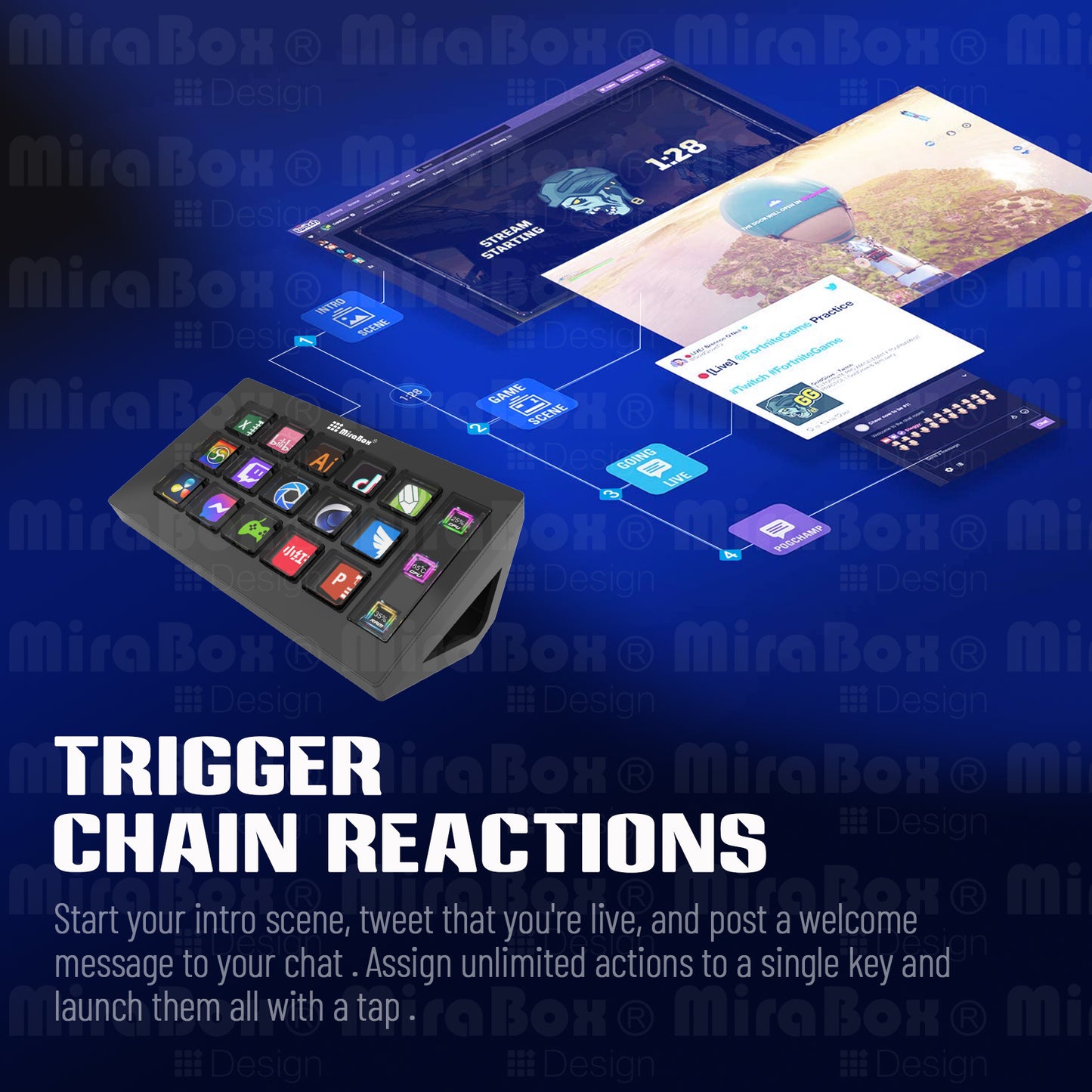 Stream Dock personaize keys with custom icons-STHSV293S-B