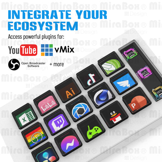 Stream Dock personaize keys with custom icons-STHSV293S-W