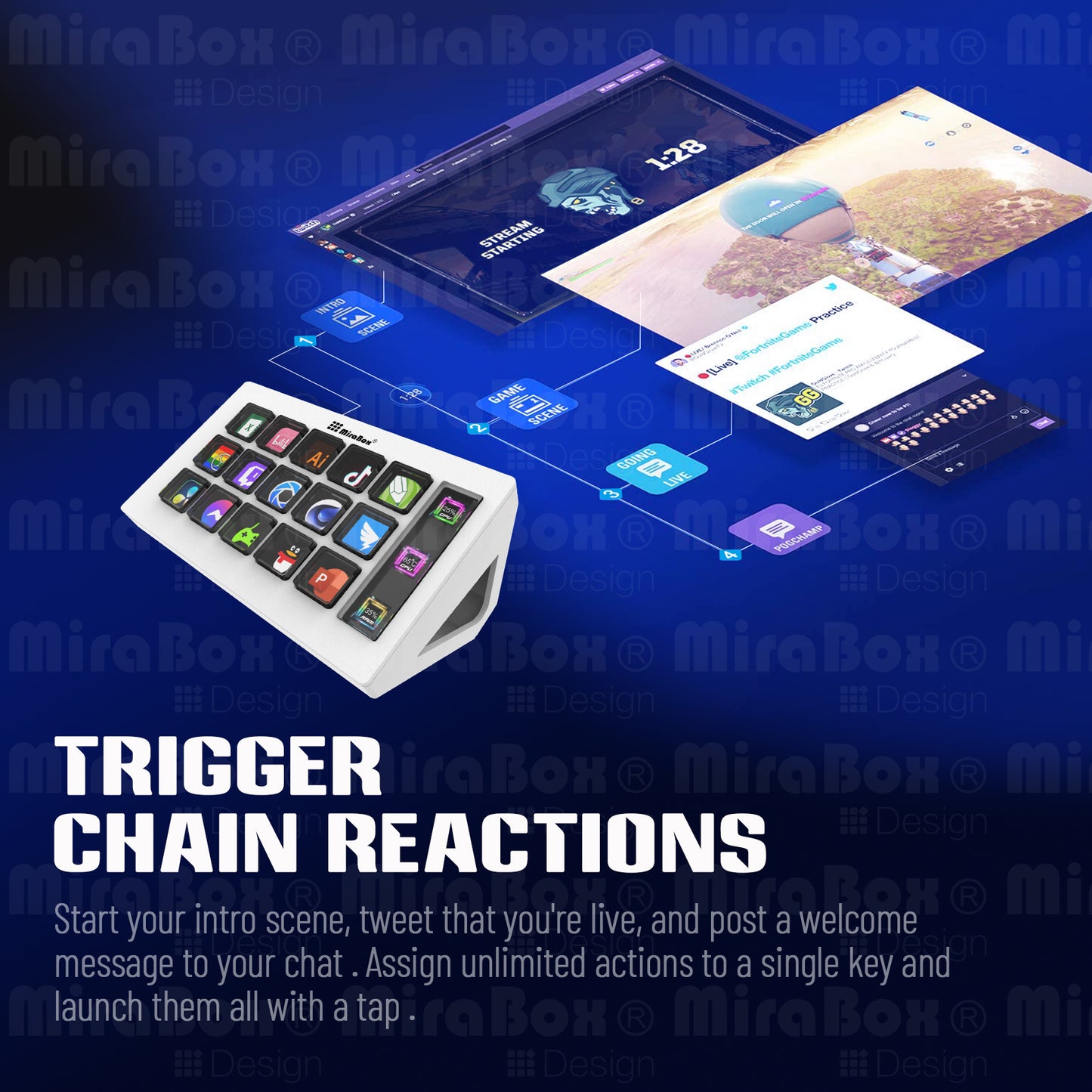Stream Dock personaize keys with custom icons-STHSV293S-W