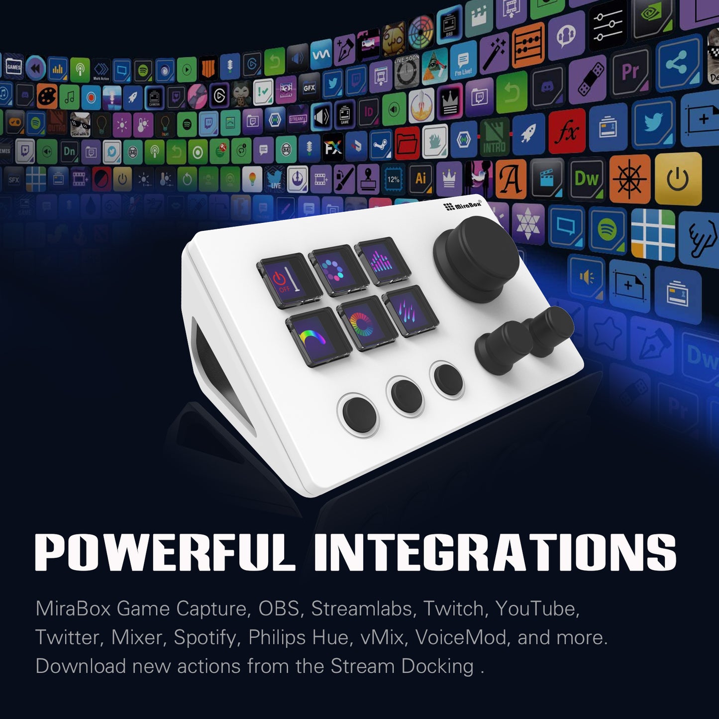 Stream Dock personaize keys with custom icons-STHSV293sN3-STHSV293sN3-W