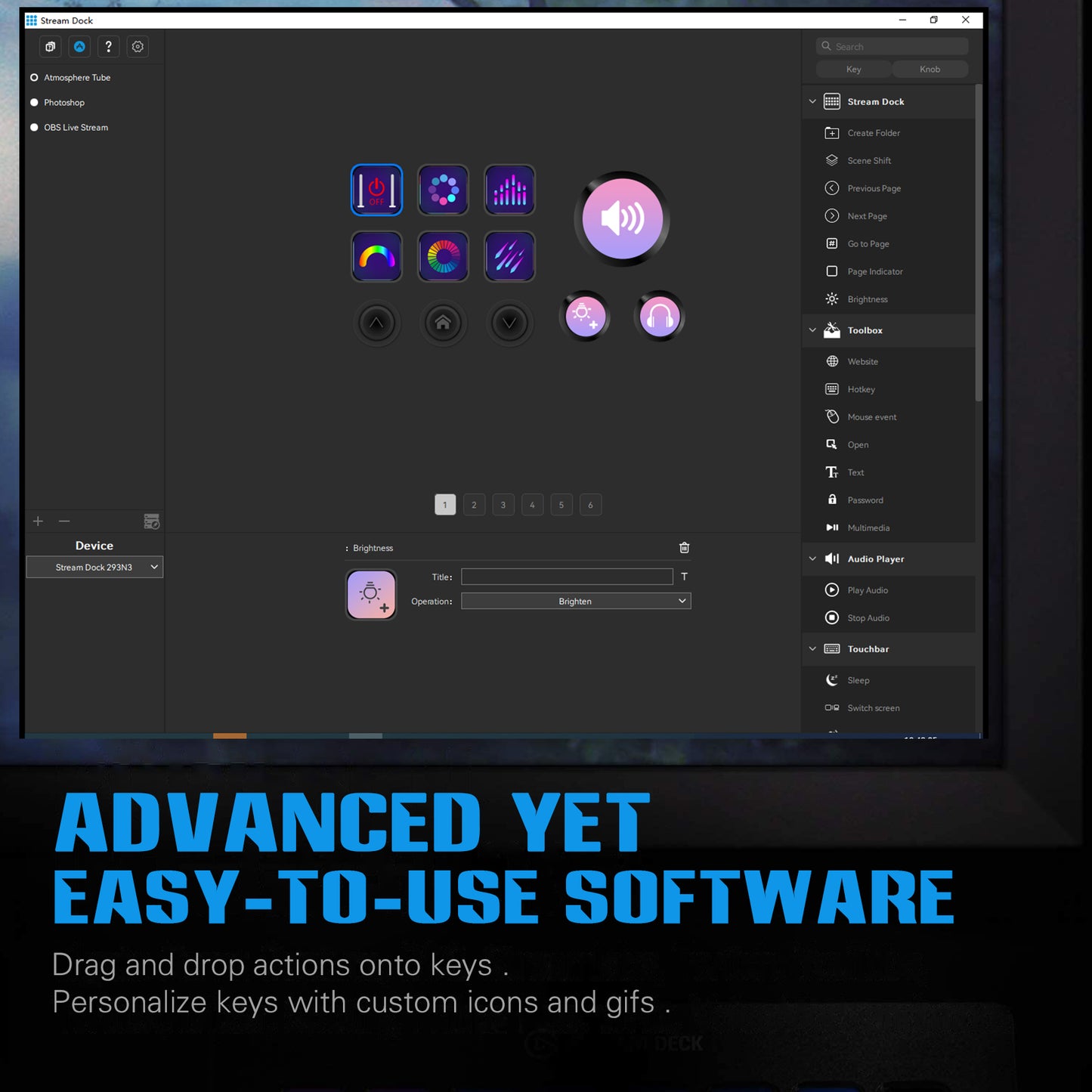 Stream Dock personaize keys with custom icons-STHSV293sN3-STHSV293sN3-W