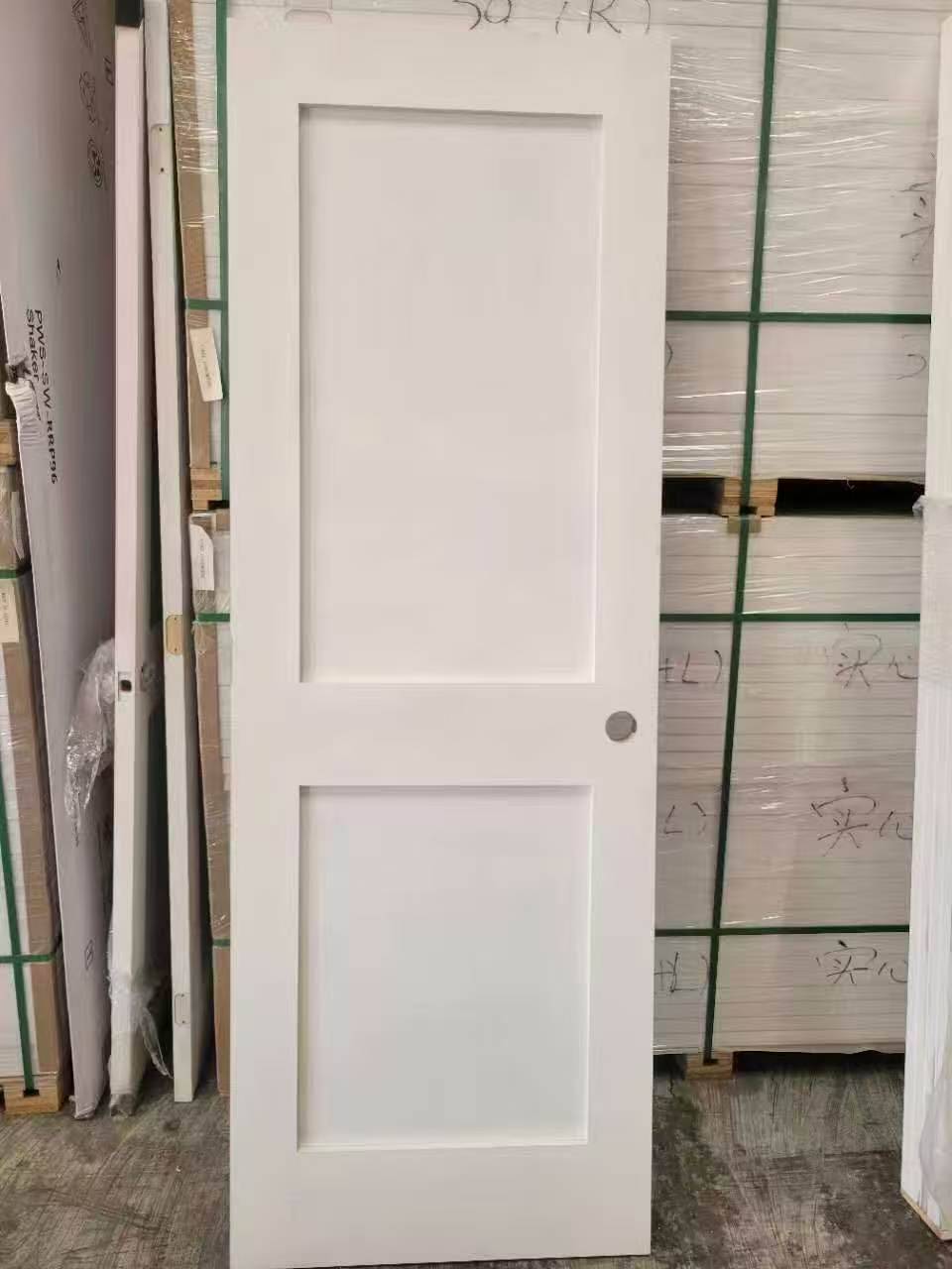 White 2-panel interior door slab