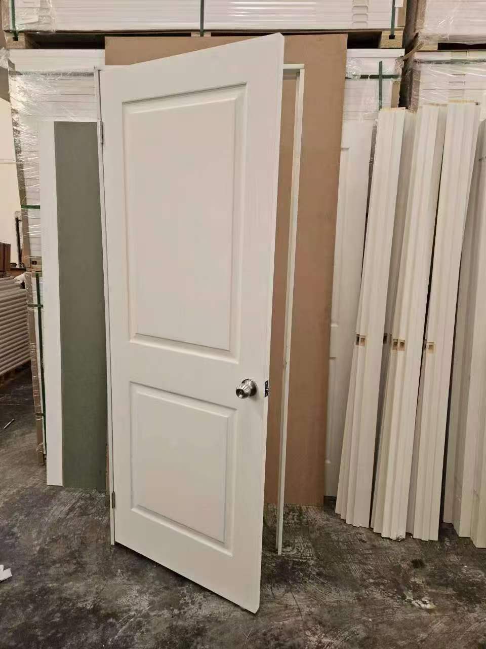 White 2-panel interior door slab