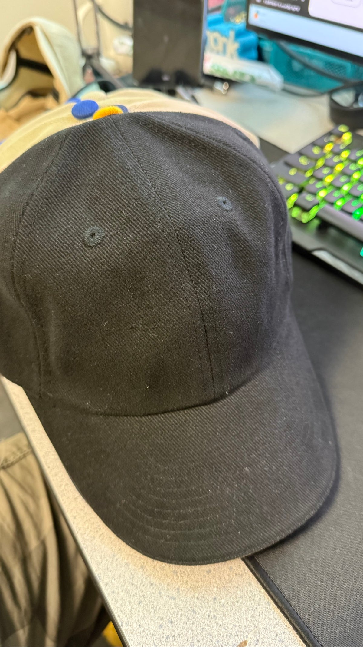 Blank black baseball cap