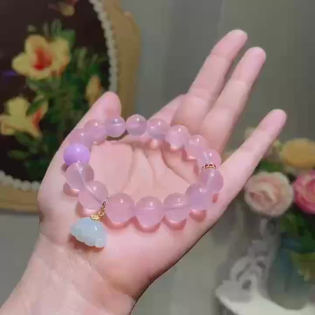 Embrace Emotional Balance: Rose Quartz, Lepidolite & Jade Energy Bracelet